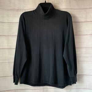 Vintage Steeplechase Charcoal Gray Turtleneck Long Sleeve 90's Size Medium